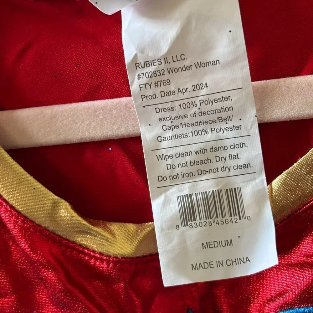 Wonder Woman Costume with belt in size M
